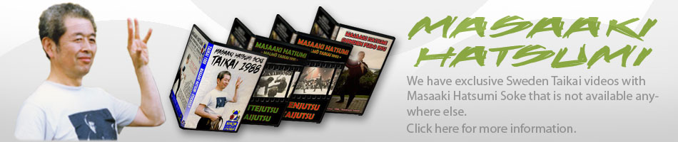 BUDOSHOP.SE is the only place you can buy Sweden Taikai DVD with Masaaki Hatsumi Soke BUDOSHOP.SE is the only place you can buy Sweden Taikai DVD with Masaaki Hatsumi Soke